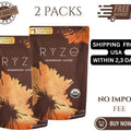 Organic RYZE Mushroom Coffee (Pack of 2) – 60 Total Servings | Lion's Mane, Reishi & Adaptogenic Mushroom Blend | Free Shipping